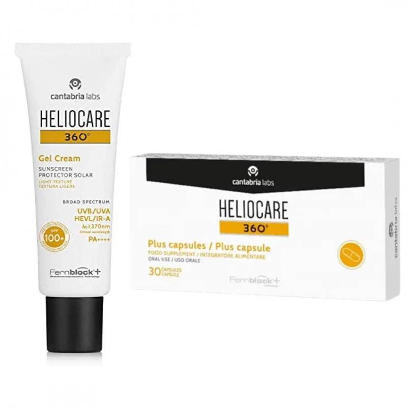 Heliocare 360 Gelcream 100+ 50ml Con Heliocare 360 Plus 7 Capsule Omaggio