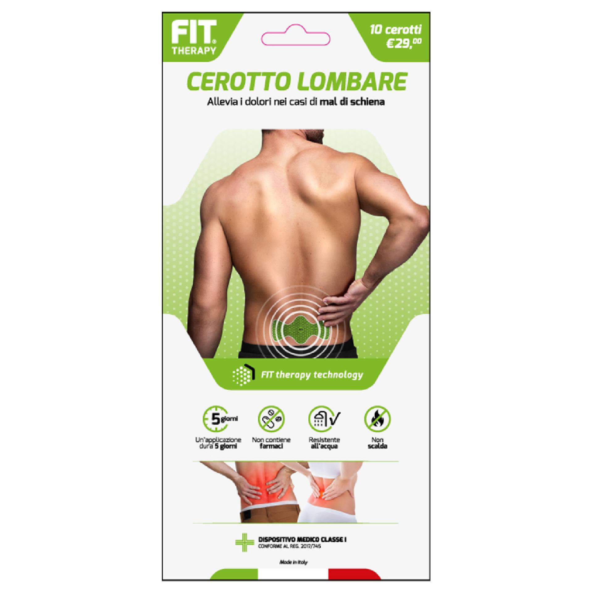 Fit Therapy Cerotto Lombare 10 Pezzi