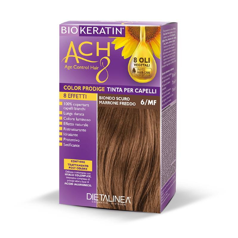 Biokeratin Ach8 Tinta Per Capelli Biondo Scuro Marrone Freddo 6mf