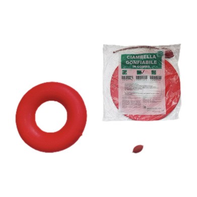 image - 909892871 - Ciambella gonfiabile in gomma rossa con pompa, utile per offrire supporto e comfort durante la seduta, ideale dopo interventi chirurgici o in condizioni mediche specifiche. - 4874650_2.jpg