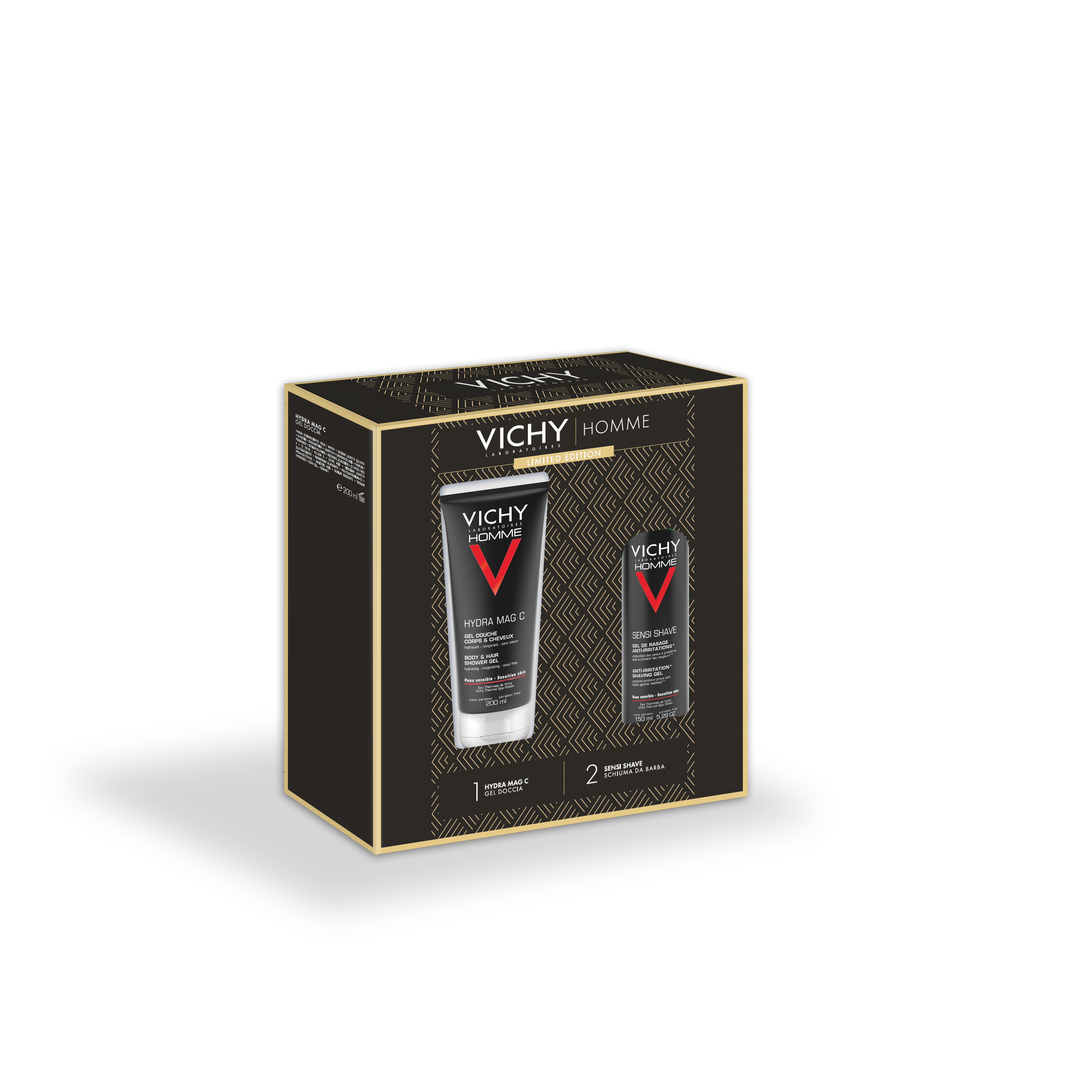 Vichy Cofanetto Uomo Doccia gel 200ml + Schiuma Da Barba 200ml