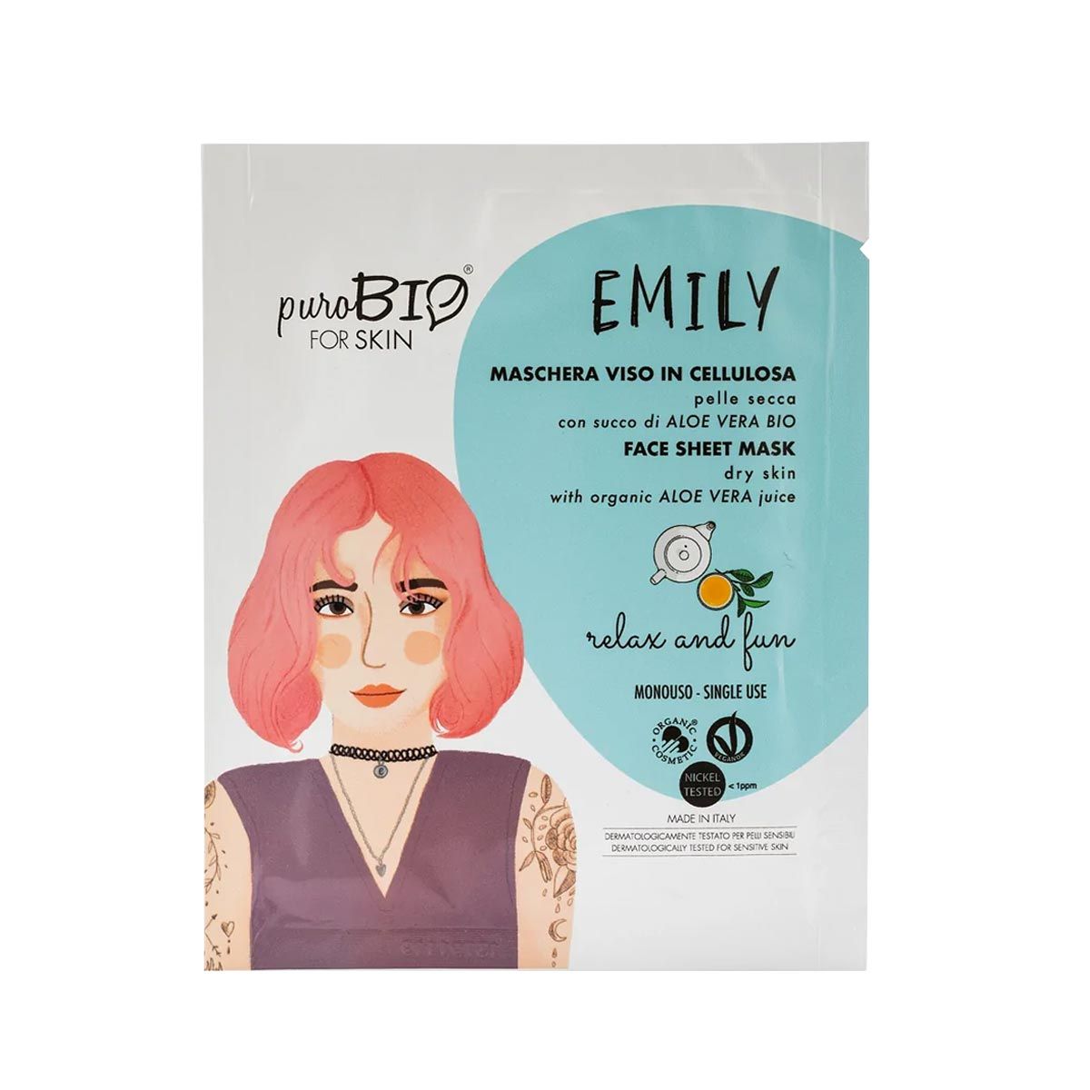 Purobio For Skin Emily Relax And Fun Maschera Viso 15ml