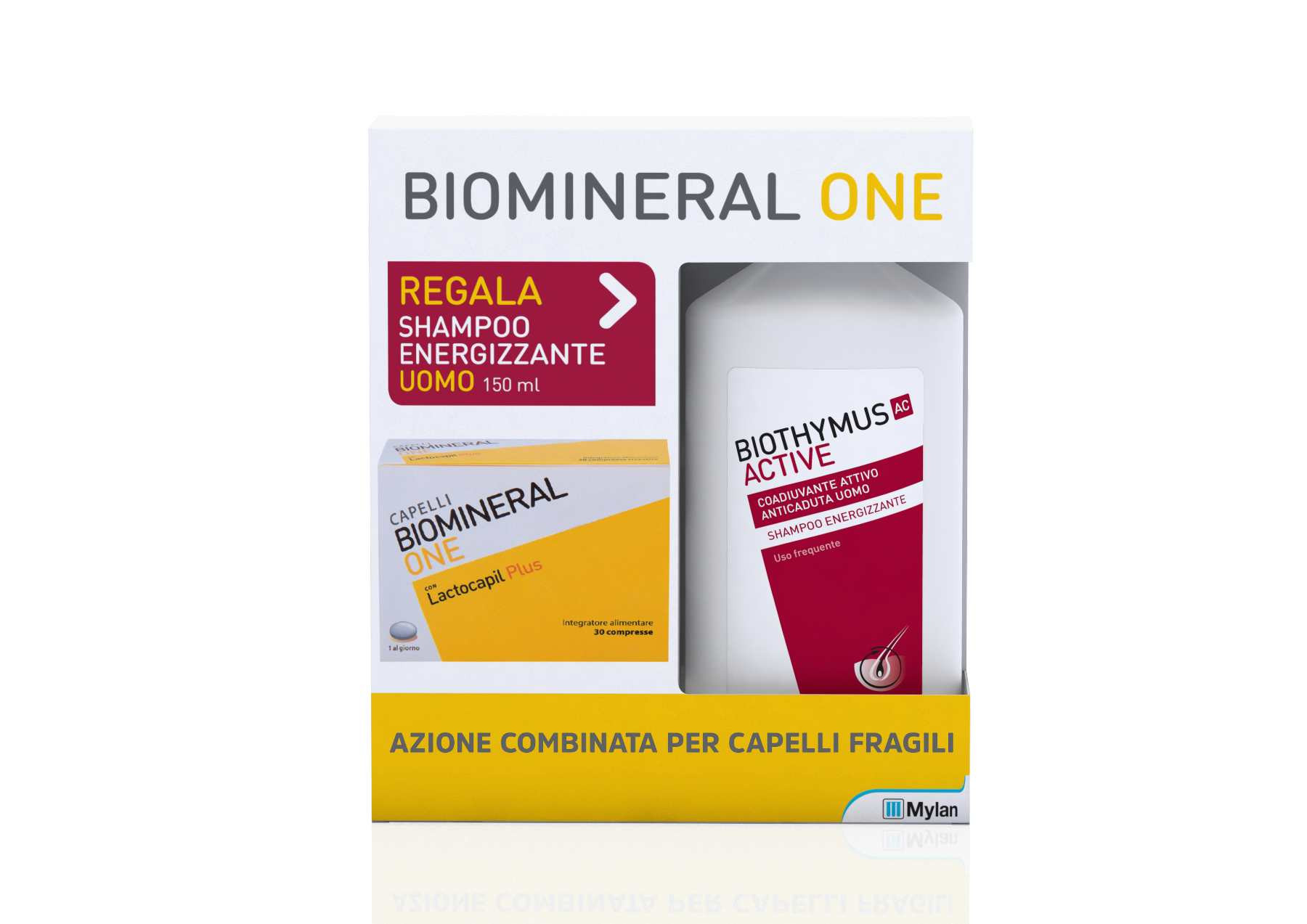 Biomineral One Lactocapil 30 Compresse + Shampoo Uomo Energizzante 150ml