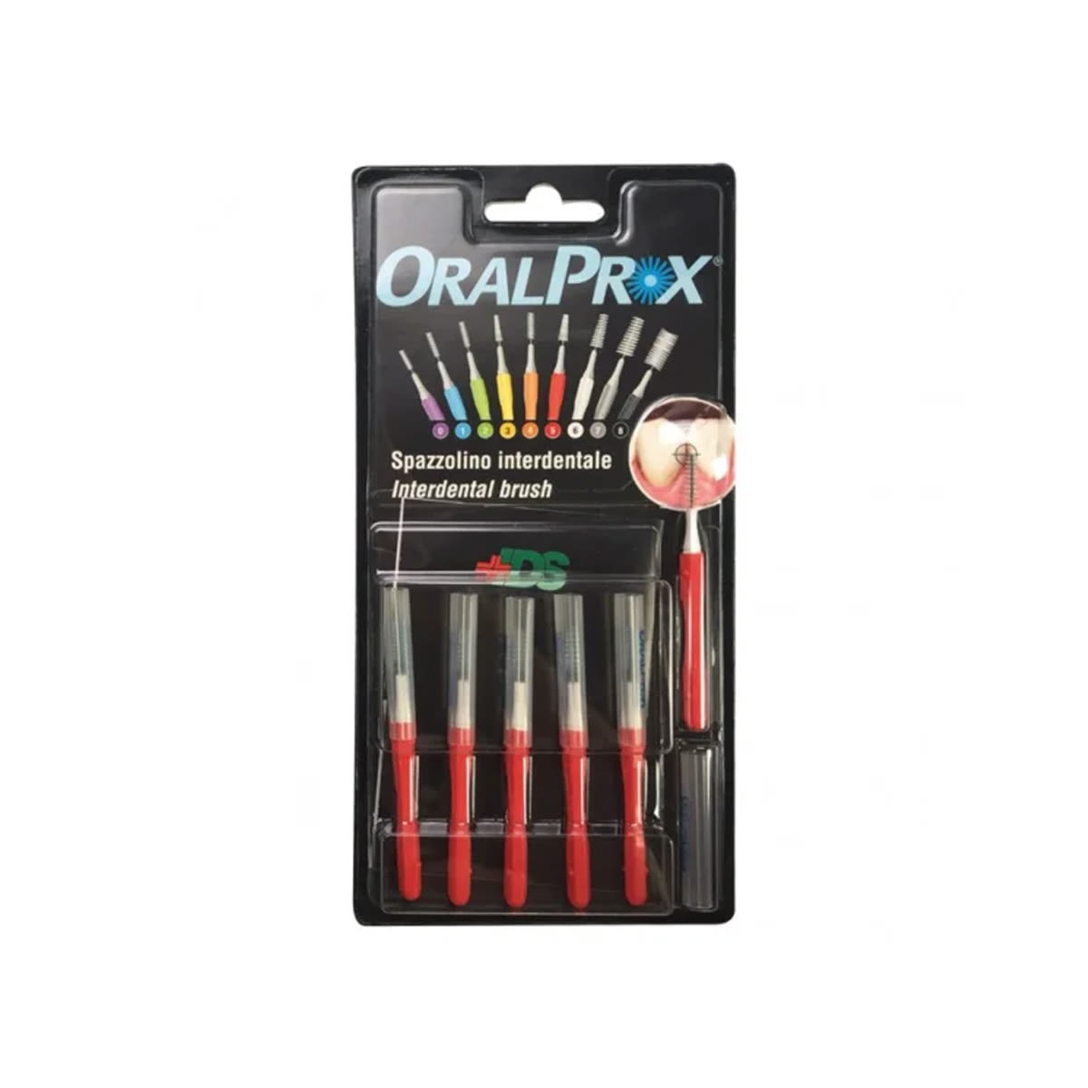 image - 920597630 - ORALPROX BLISTER DA 6 SPAZZOLINI INTERDENTALI MISURA 5 COLORE ROSSO - 7870432_1.jpg