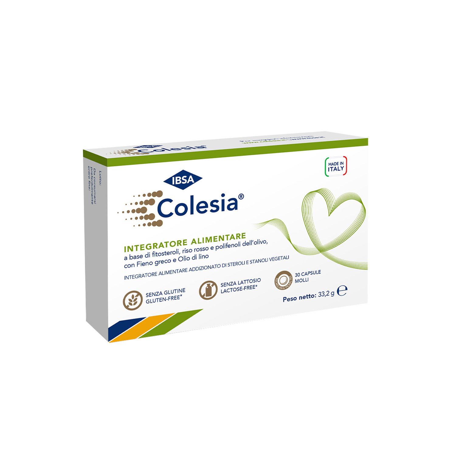 Colesia Softgel Integratore controllo livello colesterolo Senza Glutine 30 Capsule Molli