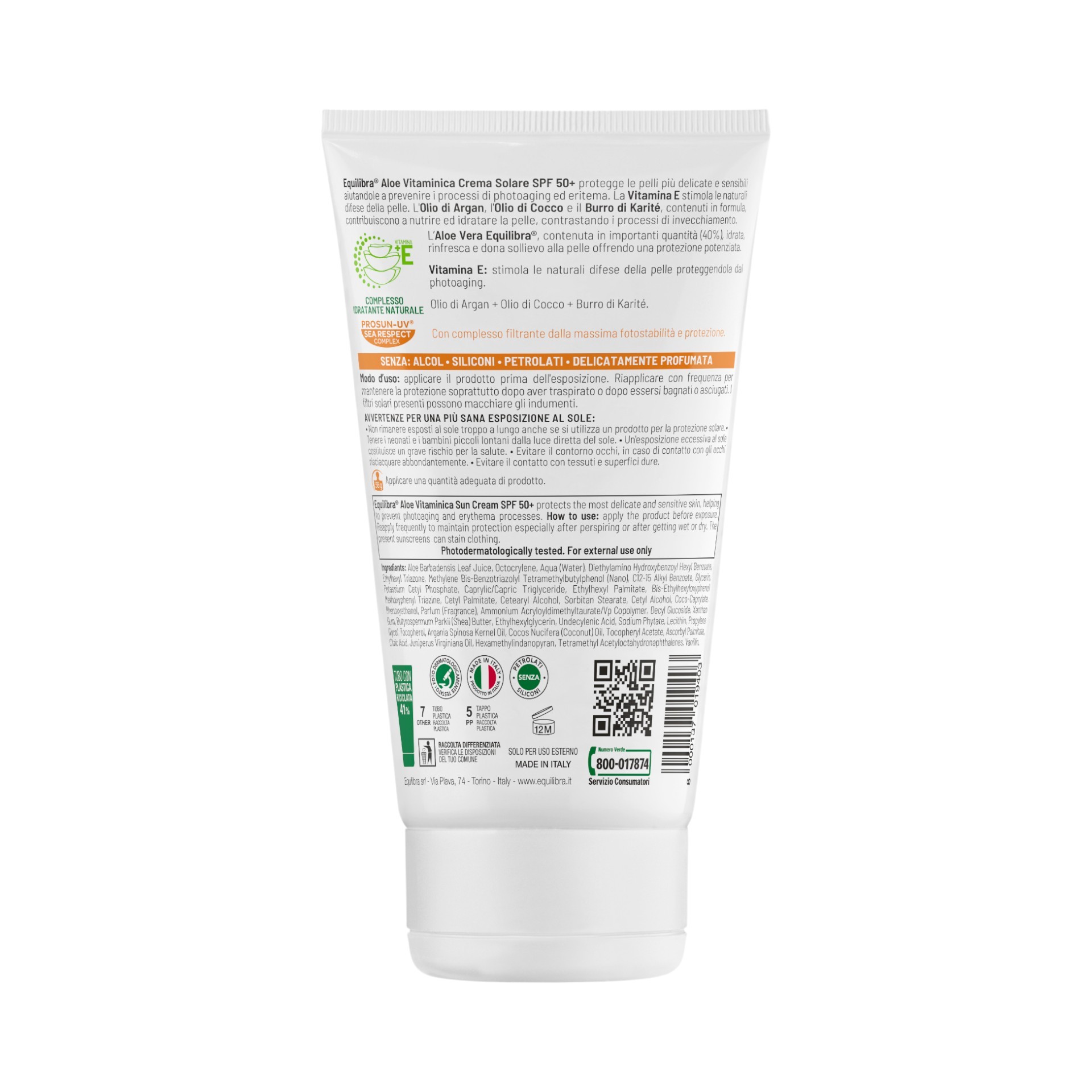 image - 951026398 - EQUILIBRA CREMA SOLARE ALOE SPF50 VITAMINICA 150 ML - 4837356_5.jpg