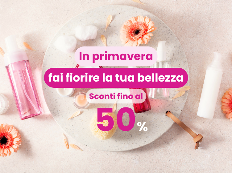 Cosmetici - In Primavera fai fiorire la tua bellezza - Sconti fino al 50% - Immagine di copertina