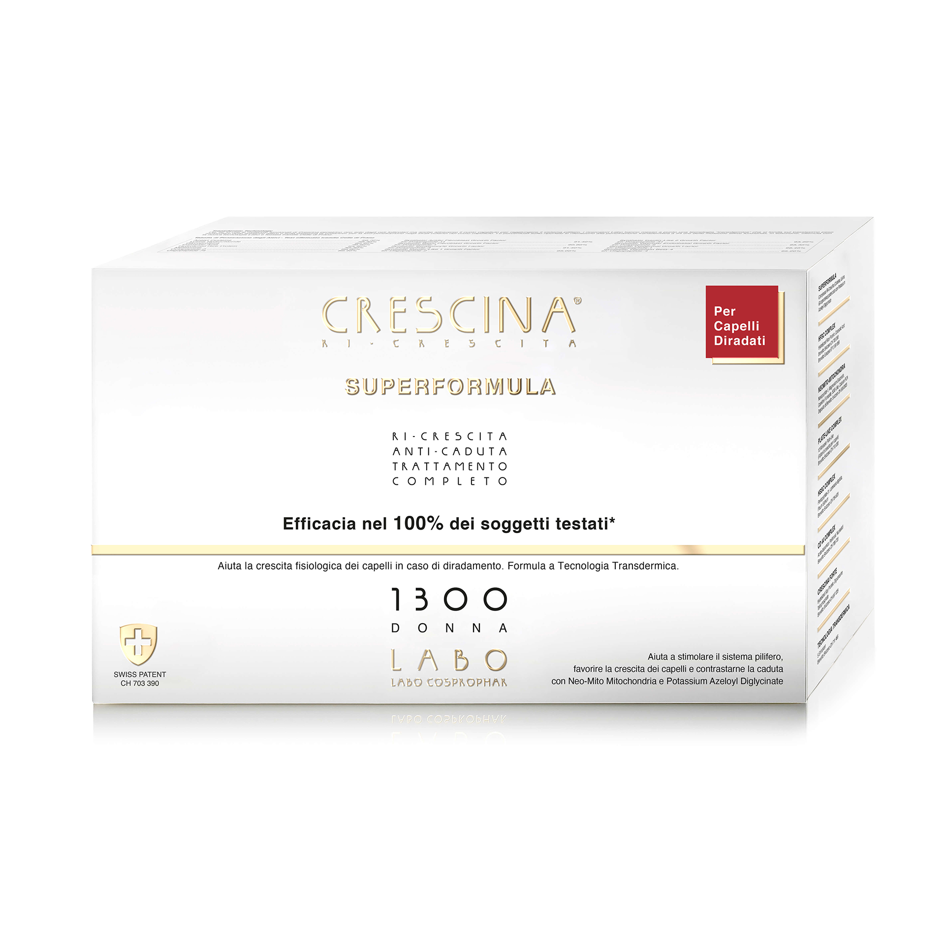 Labo Crescina Ri Crescita Super Formula 1300 Donna Tc 20+20 Fiale 3,5ml