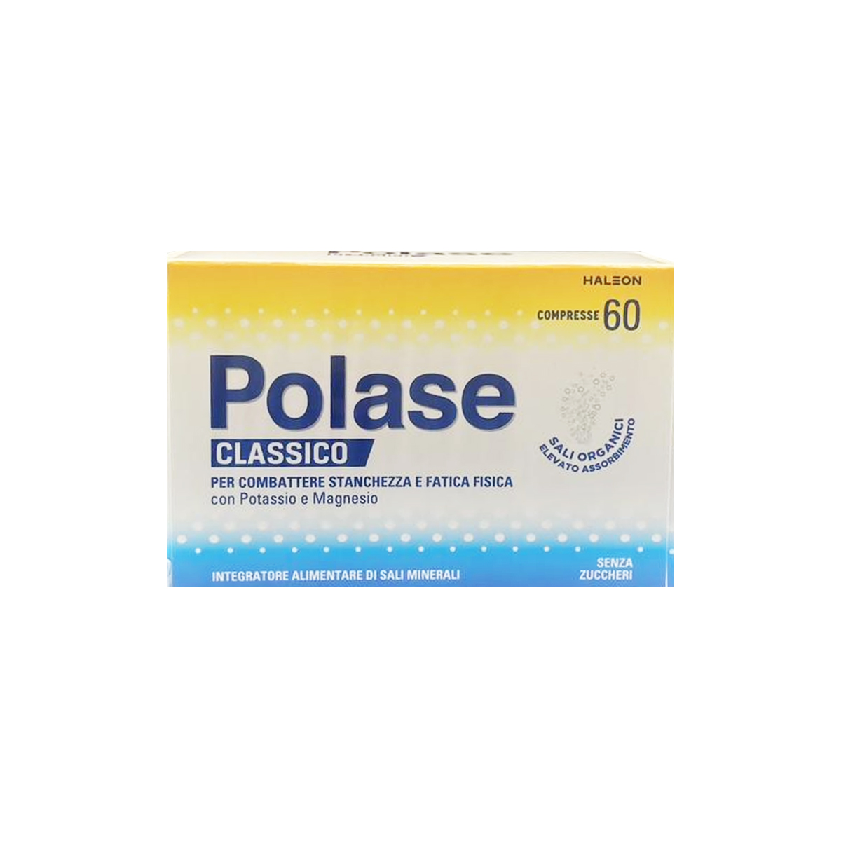 Polase Classico Magnesio E Potassio Integratore Sali Minerali Senza Zucchero 60 Compresse