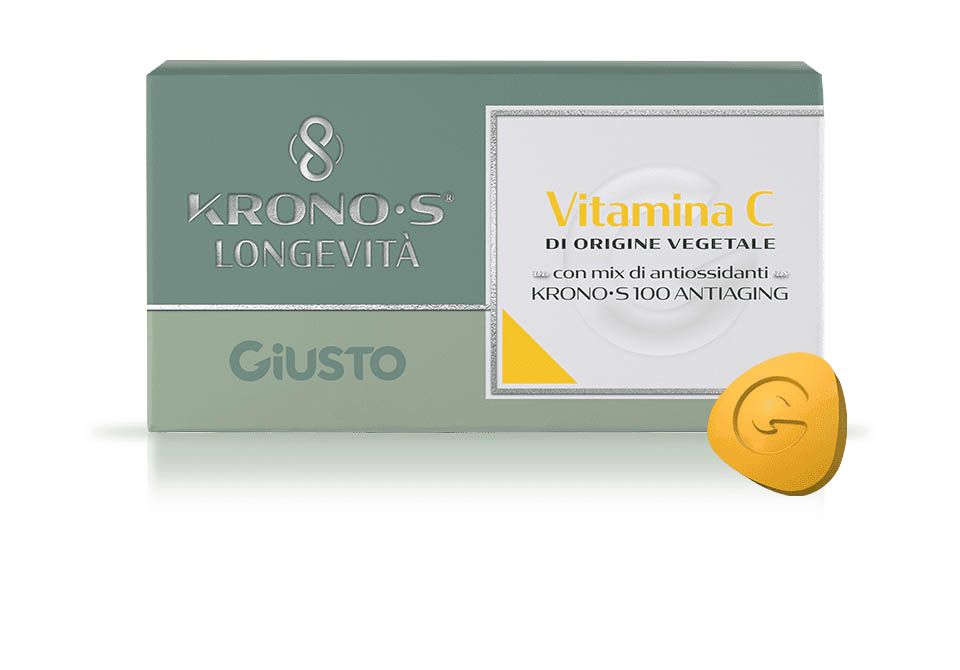 Giusto Kronos Longevità Vitamina C Integratore Anti ossidante 30 Compresse