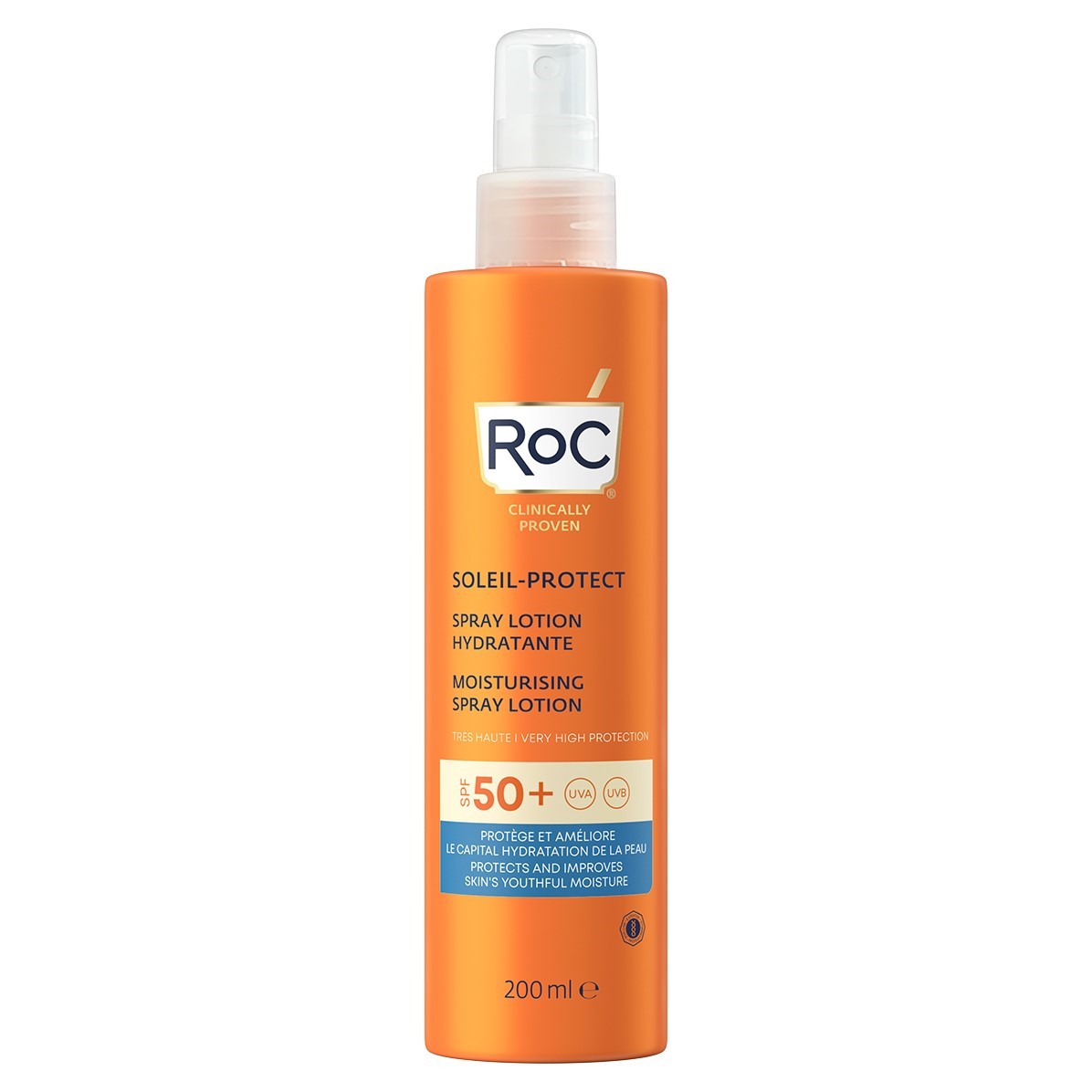 Roc Soleil Protect Lozione spray protezione solare Corpo SPF 50+ Idratante 200ml