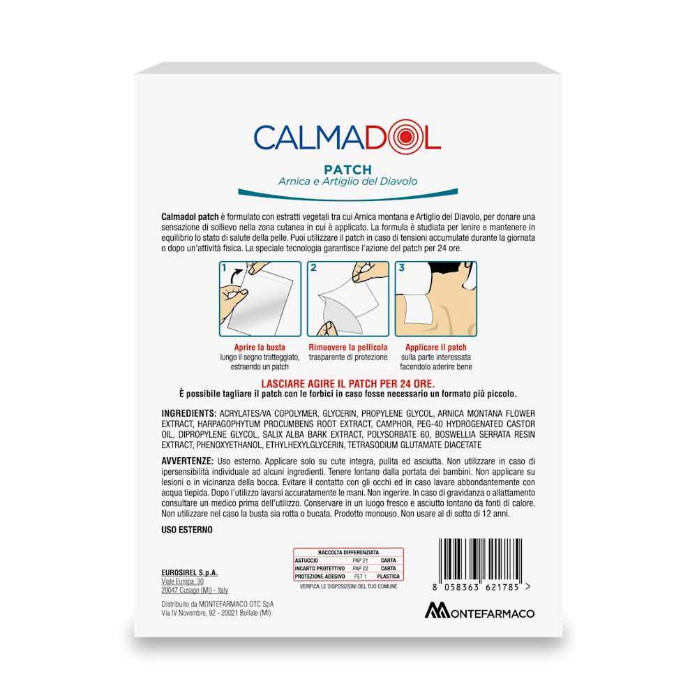 image - 988148843 - CALMADOL CEROTTO ARNICA E ARTIGLIO DEL DIAVOLO PER DOLORI ARTICOLARI E MUSCOLARI 6 PEZZI - 4850328_2.jpg