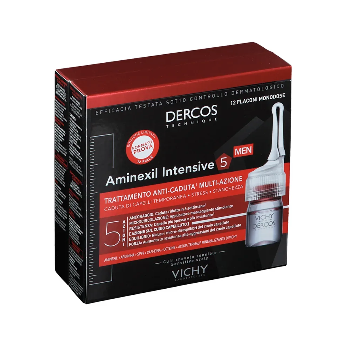 Vichy Dercos Aminexil Trattamento rinforzante Uomo 12 fiale