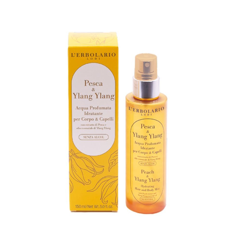 image - 990408041 - Acqua profumata idratante per corpo e capelli con estratto di pesca e olio essenziale di ylang ylang, ideale per donare freschezza e una delicata fragranza persistente. - 4887741_2.jpg