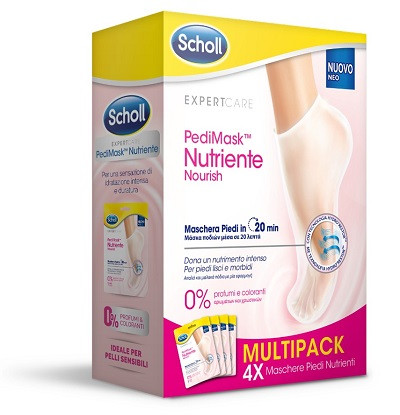 Scholl Pedimask Nutriente Maschera Piedi 4 Pezzi