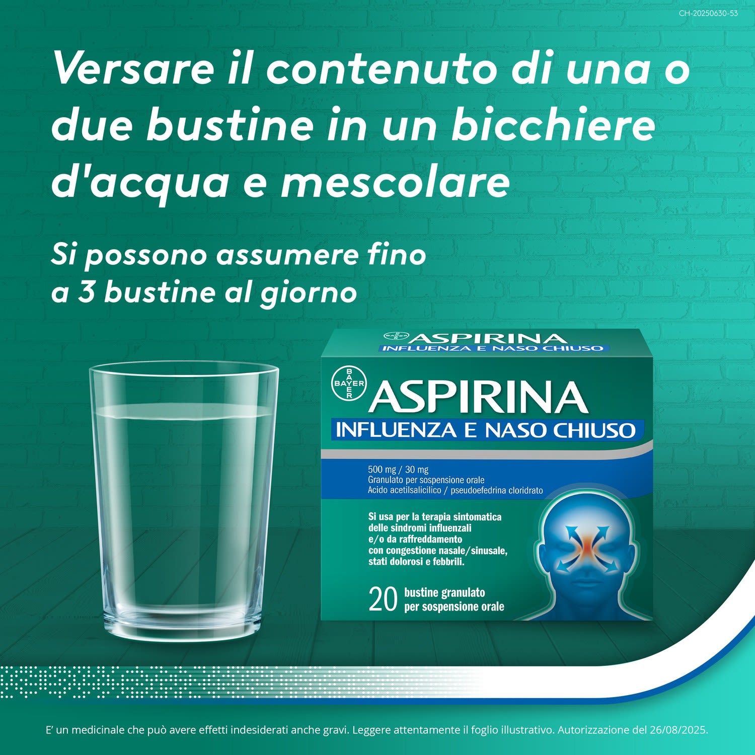 046967028 - ASPIRINA INFLUENZA E NASO CHIUSO*orale 20 bust 500 mg + 30 mg - 7895119_9.jpg