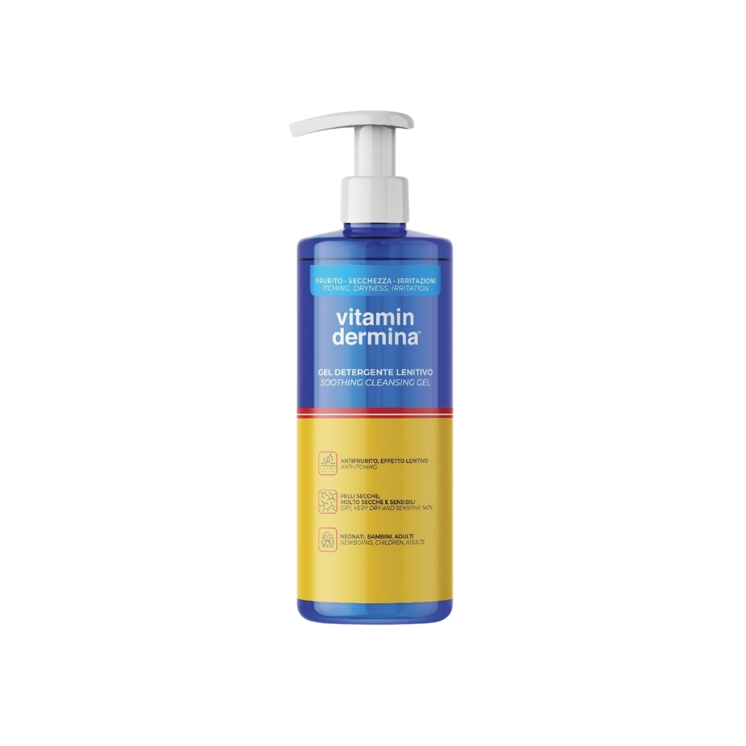 image - 950265811 - Gel detergente lenitivo per pelle secca, ideale per tutta la famiglia. Con pH fisiologico, lenisce prurito e irritazioni. Senza sapone, ipoallergenico e testato clinicamente. - 4819059_1.jpg