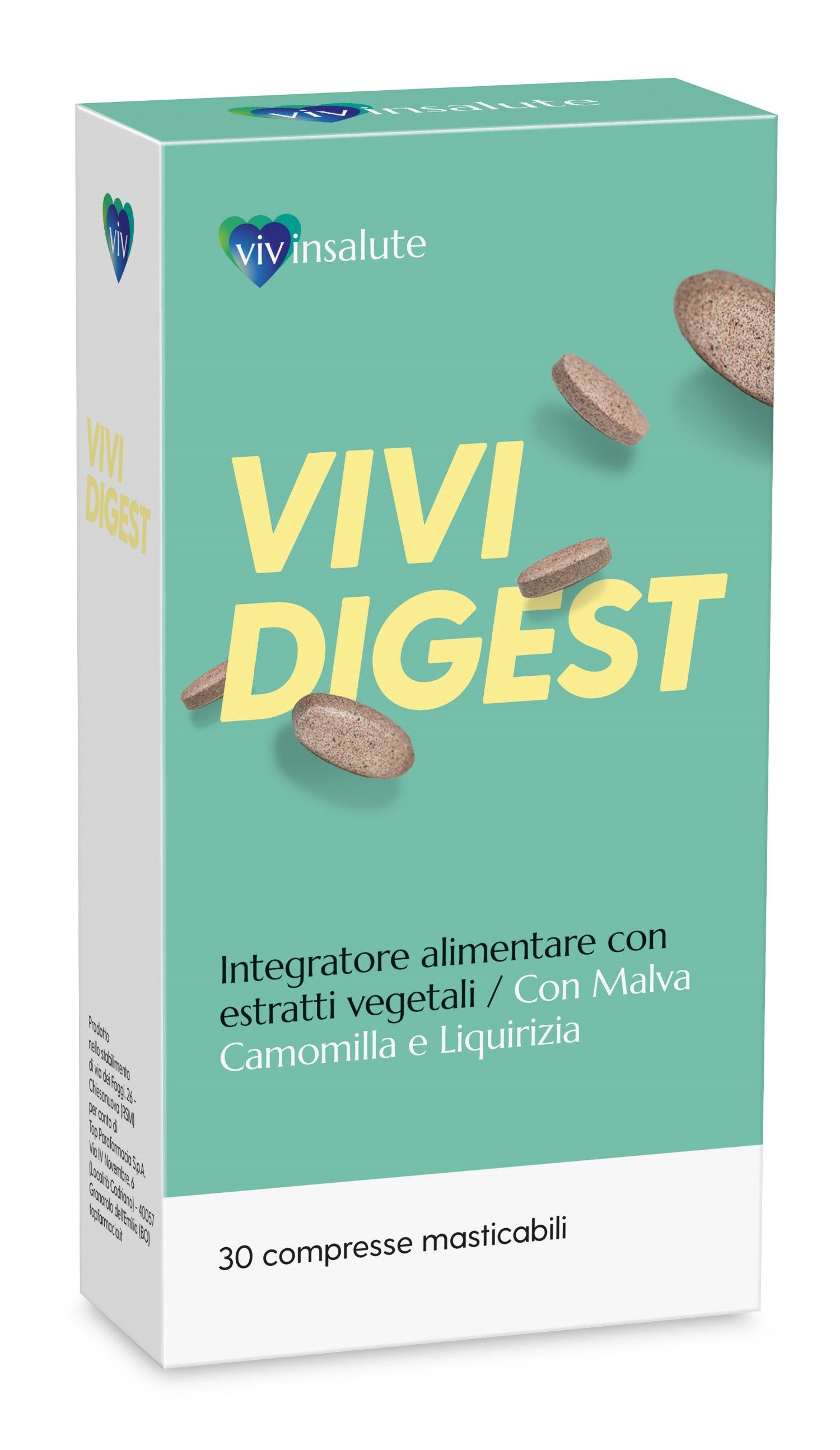 Vivinsalute Vivi Digest Integratore Digestione 30 Compresse