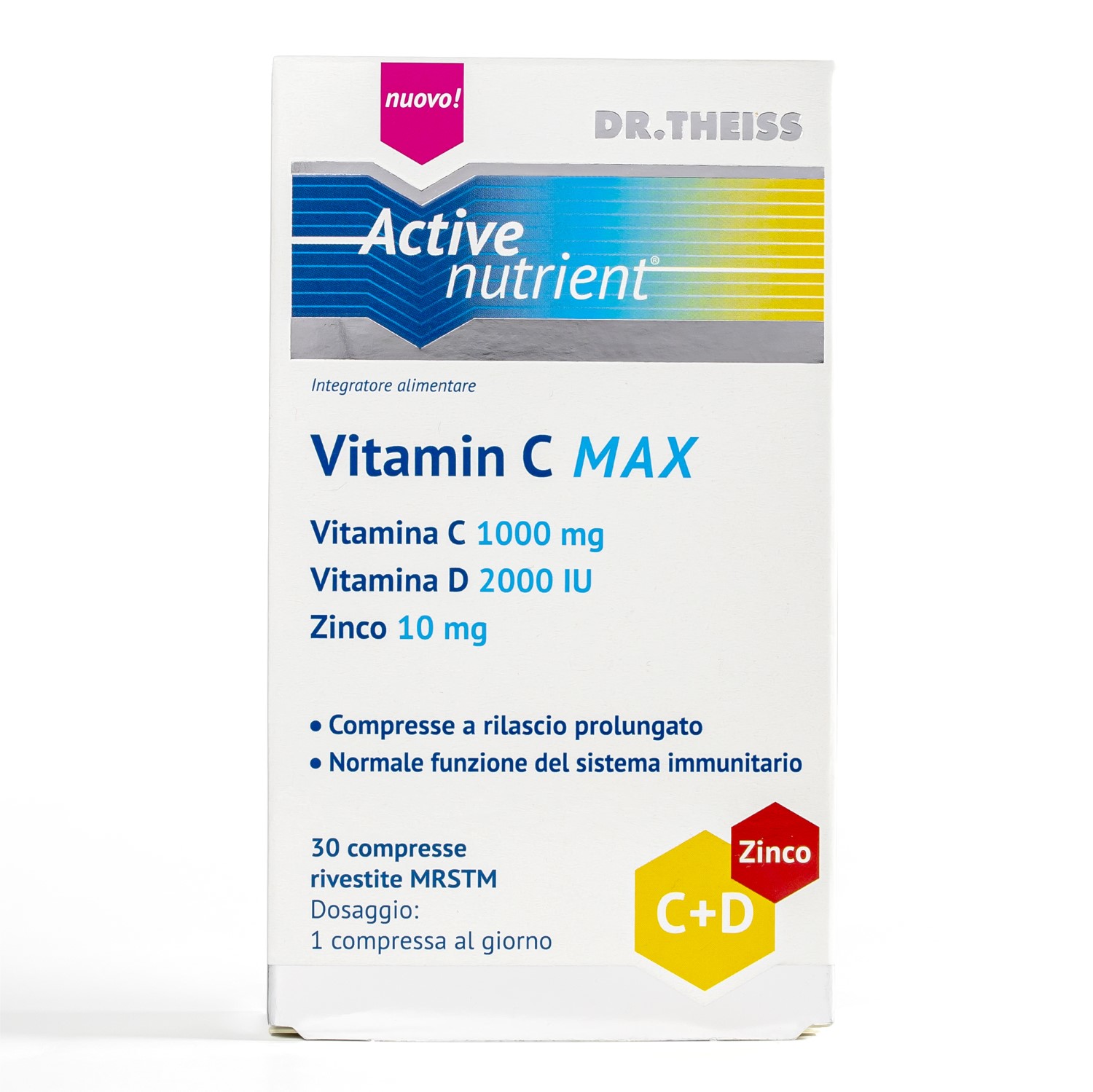 Active Nutrient Vitamin C Max Integratore Di Vitamina C 30 Compresse