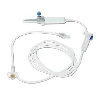 image - 908313935 - Deflussore monouso sterile con ago in acciaio inox e copriago in plastica, utilizzato per la somministrazione endovenosa di soluzioni liquide. - 7870553_1.jpg