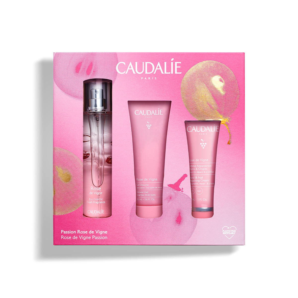 Caudalie Cofanetto 2023 Trio Profumato Rose De Vigne