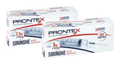 Safety Prontex Siringhe Sterile Mono utilizzo 5ml Ago Ind 10 Pezzi