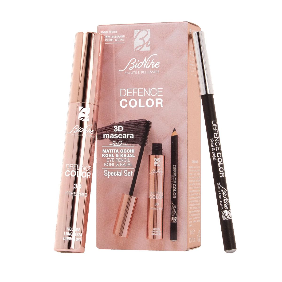 Bionike Defence Color Special Set Makeup Occhi Mascara 3d + Matita Khol Kajal