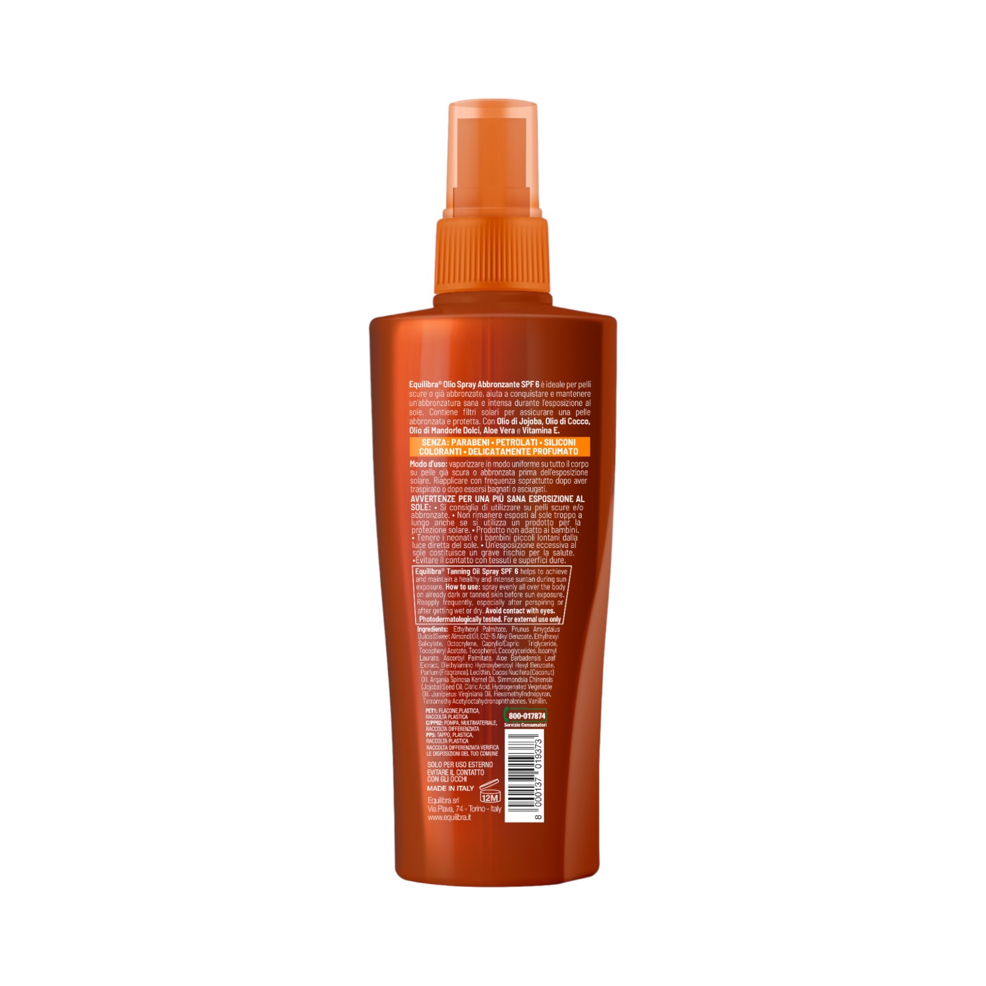 image - 951026362 - EQUILIBRA OLIO SPRAY PROTETTIVO ABBRONZANTE SPF6 VITAMINICA 150 ML - 4837353_5.jpg