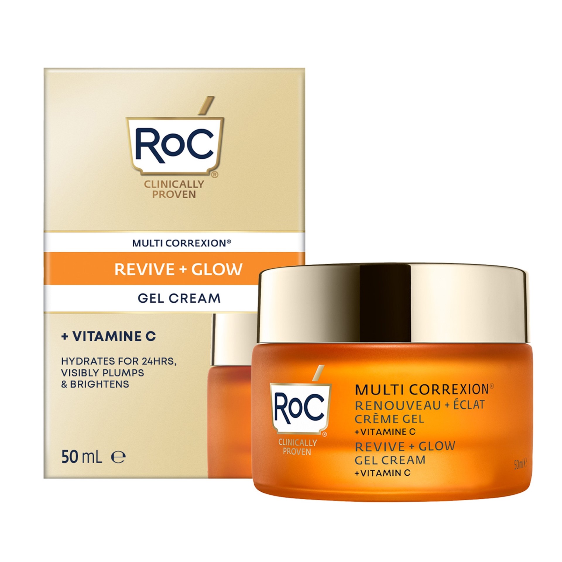 Roc Multi Correxion Revive + Glow Crema Gel Illuminante Viso 50ml