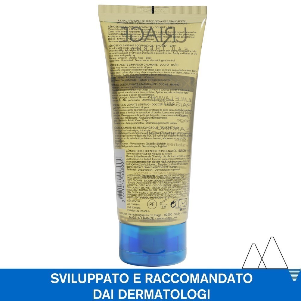 Uriage Xemose Olio Detergente Tubetto 200ml