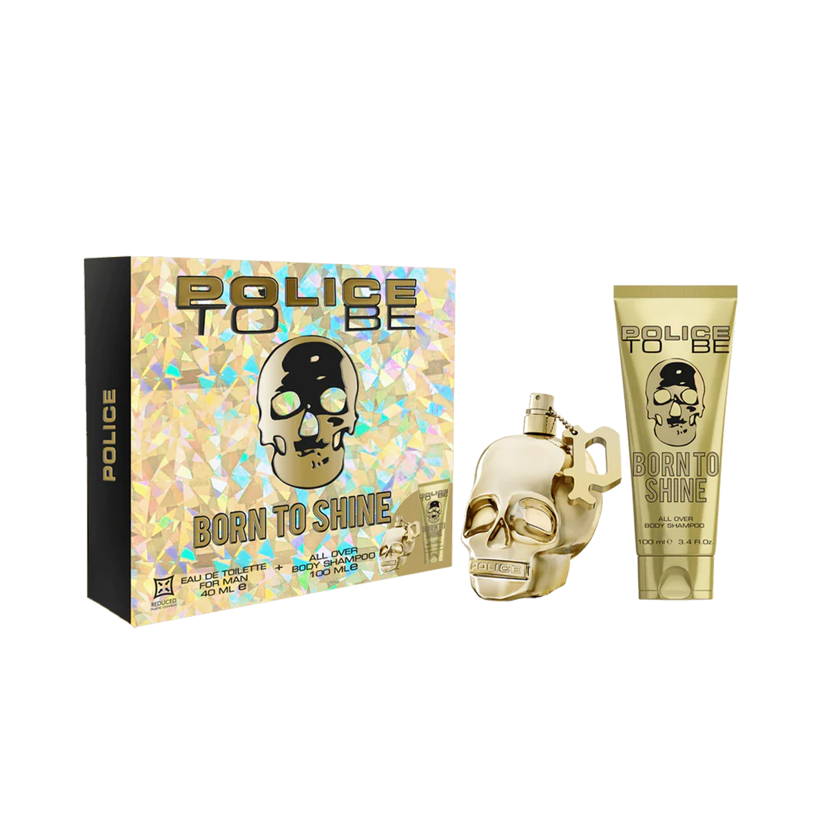 Police To Be Born To Shine Set Uomo Eau De Toilette 40ml + Doccia Shampoo 100ml