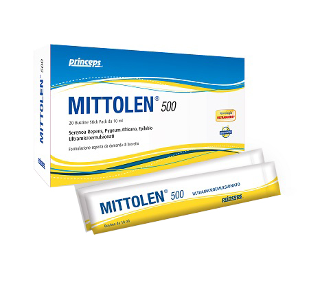 Mittolen 500 Integratore Prostata E Vie Urinarie Uomo 20 Stick Pack