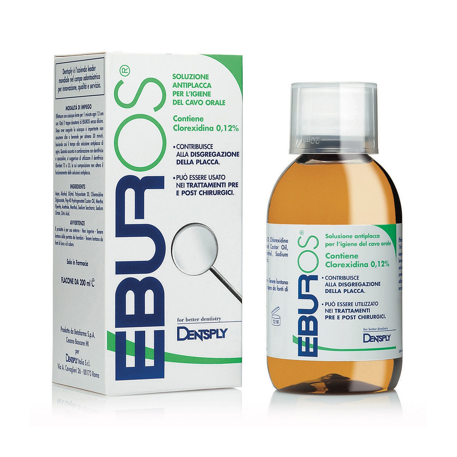 image - 904610452 - Eburos Collutorio 200 ml con clorexidina allo 0,12% e xilitolo, ideale per l'igiene orale e la prevenzione della placca batterica. - 7870334_2.jpg