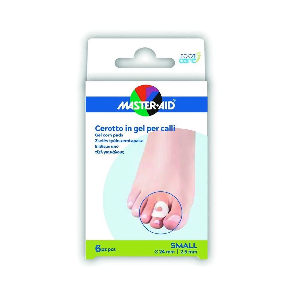 M-aid Foot Care Cerotto Gel Calli Piedi Taglia S 6 Pezzi