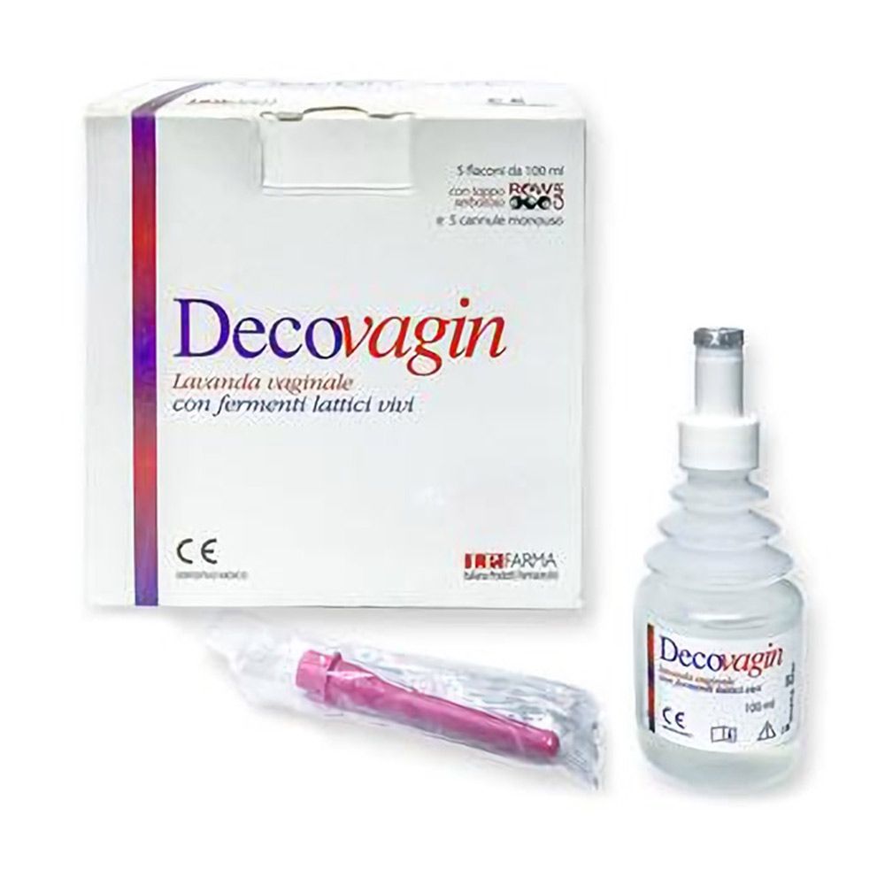 Decovagin 5 Flaconi Da 100ml + 5 Cannule Mono utilizzo