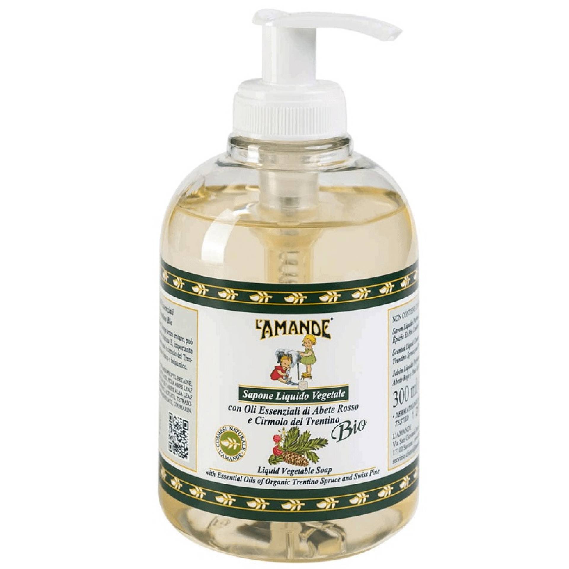 L'amande Sapone Liquido Abete Rosso E Cirmolo Del Trentino 300ml