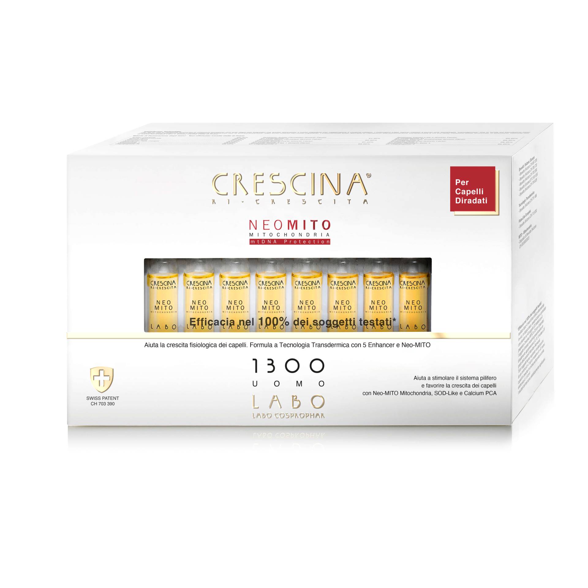 Crescina Ri-crescita Neo Mito 1300 Uomo 40 Fiale Da 3,5ml