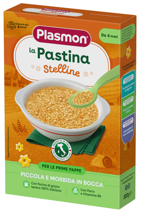 image - 987668454 - Pastina di grano tenero a forma di stelline, arricchita con calcio, ferro e vitamine del gruppo B, ideale per bambini a partire dai 6 mesi. - 4868059_1.jpg