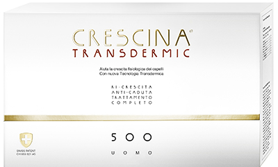 Crescina Transdermic Trattamento Completo Anti-caduta E Ri-crescita 500 Uomo 10+10 Fiale