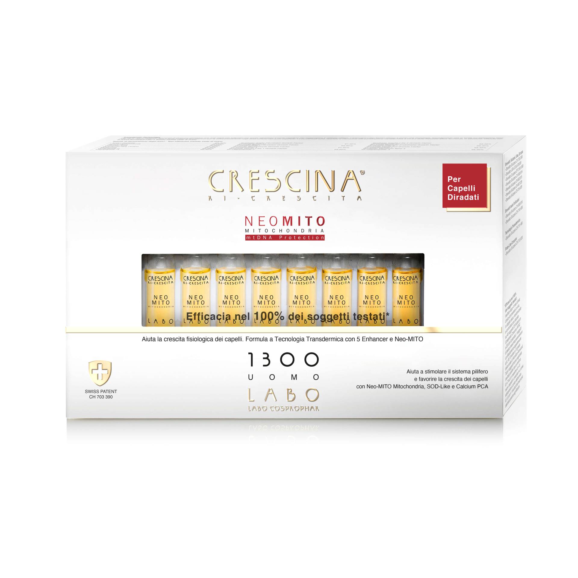 Crescina Ri-crescita Neo Mito 1300 Uomo 20 Fiale Da 3,5ml