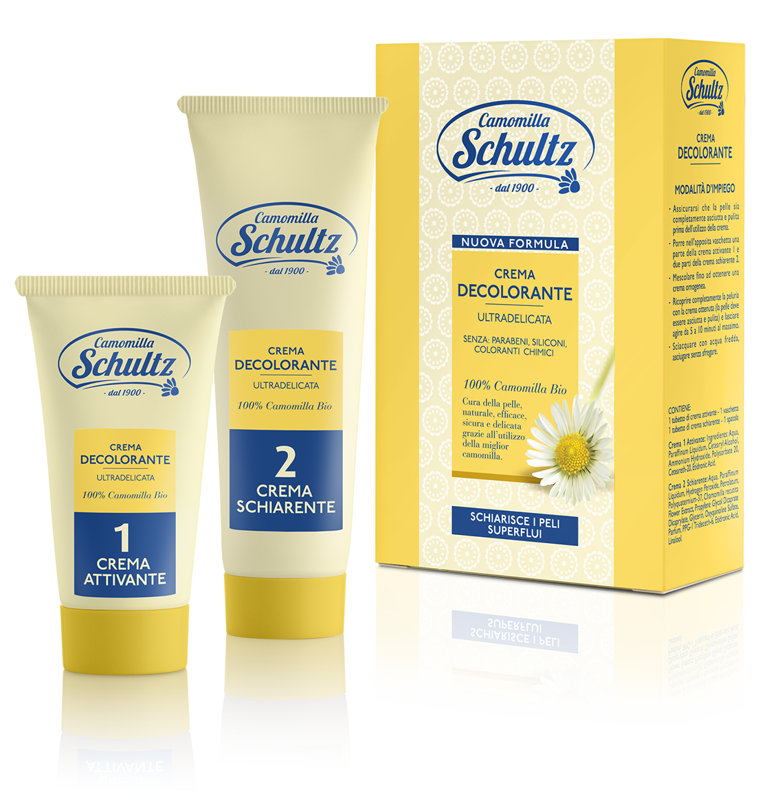 Schultz Crema Decolorante Ultradelicata Camomilla 75ml 25ml+50ml