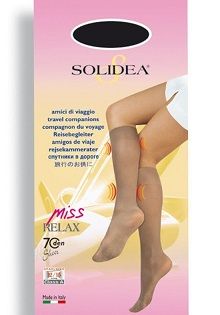 Solidea Miss Relax 70 Sheer Gambaletto Compressione Graduata Nero 2m