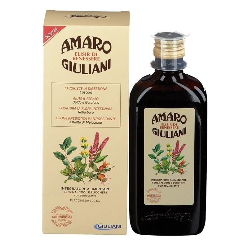 Amaro Giuliani Elisir Benessere integratore salute intestinale 300ml