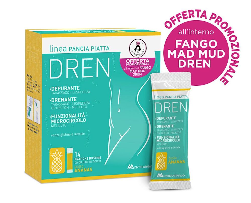 984903993 - Pancia Piatta Dren Integratore Ananas 14 bustine + Mad Mud Dren 100ml - 4741529_1.jpg