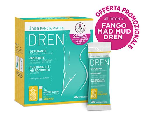 984903993 - Pancia Piatta Dren Integratore Ananas 14 bustine + Mad Mud Dren 100ml - 4741529_1.jpg