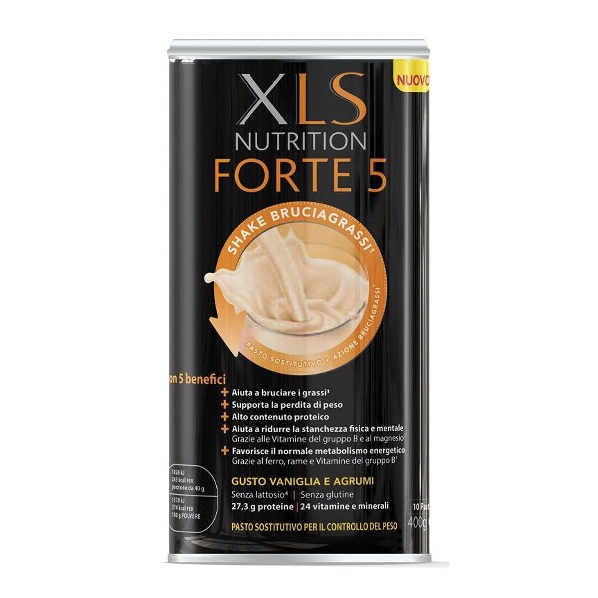 Xls Nutrition Forte 5 Shake Integratore Bruciagrassi 400g