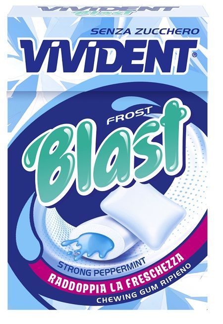 Vivident Blast Frost Strong Peppermint Chewing Gum Senza Zucchero 30g