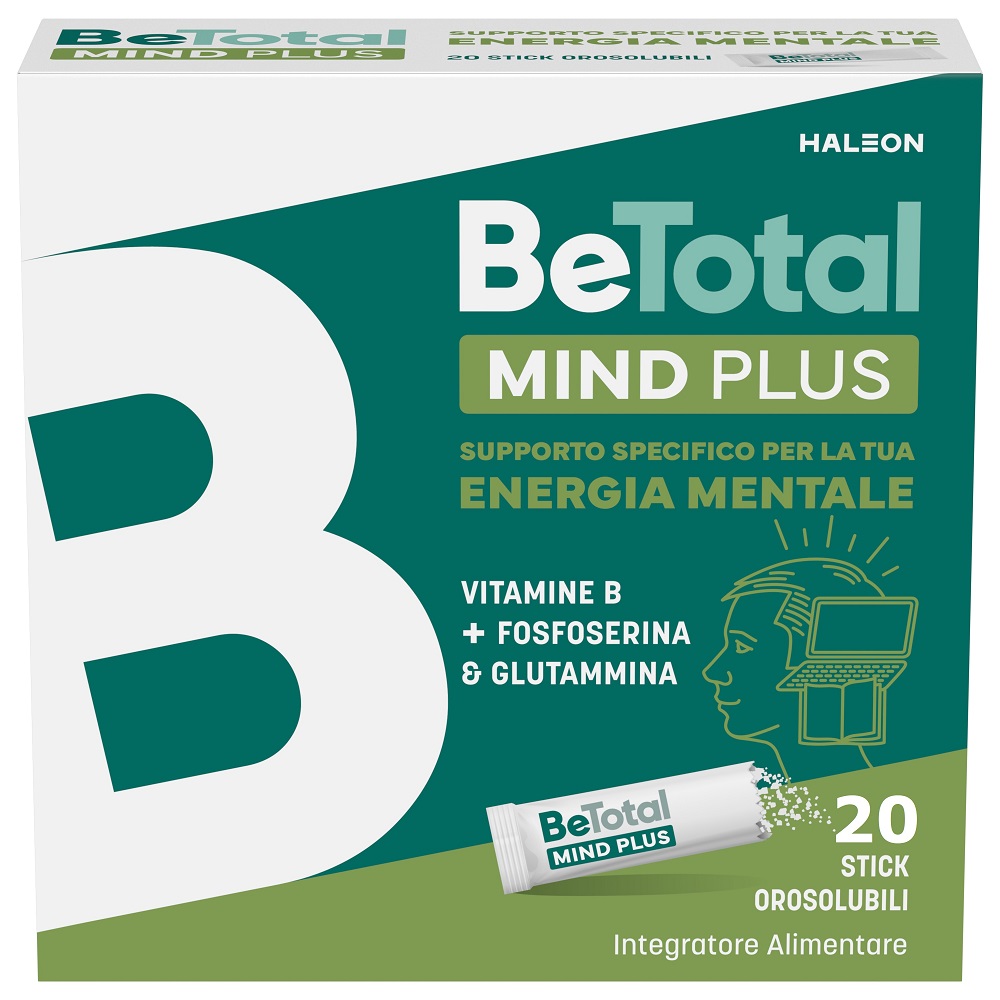 Be-total Mind Plus Integratore Vitamina B Fosfoserina Glutammina Stanchezza Mentale 20 Bustine