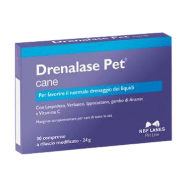 Drenalase Pet Integratore Per Cani Per Drenaggio Liquidi Interstiziali 20 Compresse