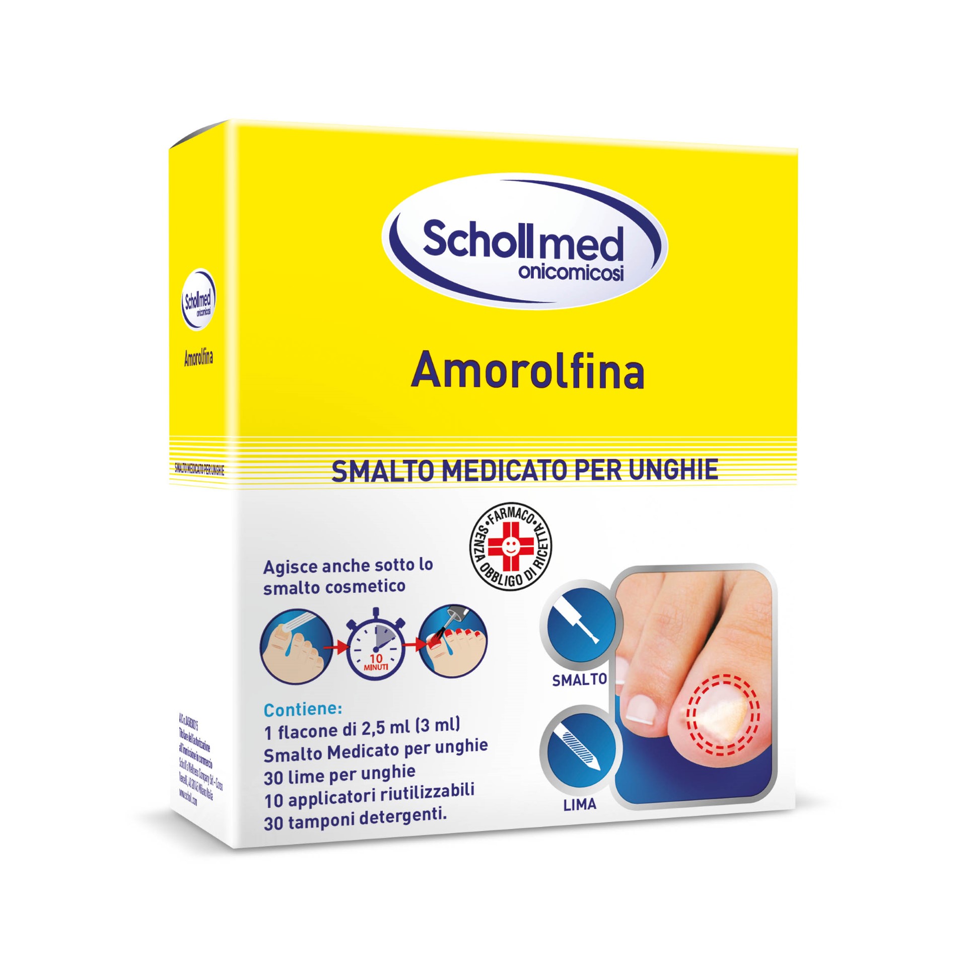 Schollmed 5% Smalto Medicato Trattamento Onicomicosi 2,5ml